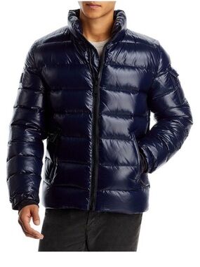 SAM. Men's Shiny Navy Quilted Puffer Jacket